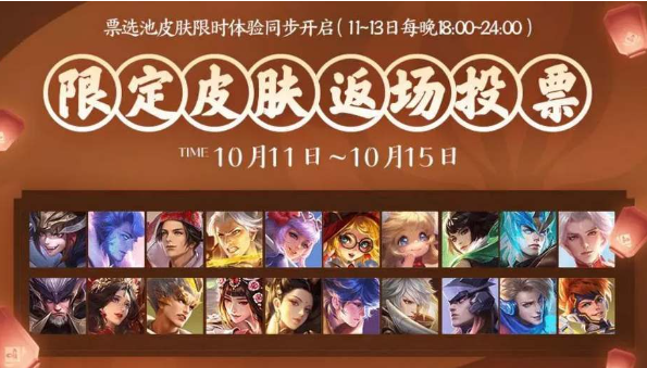 王者荣耀八周年返场皮肤投票时间2023